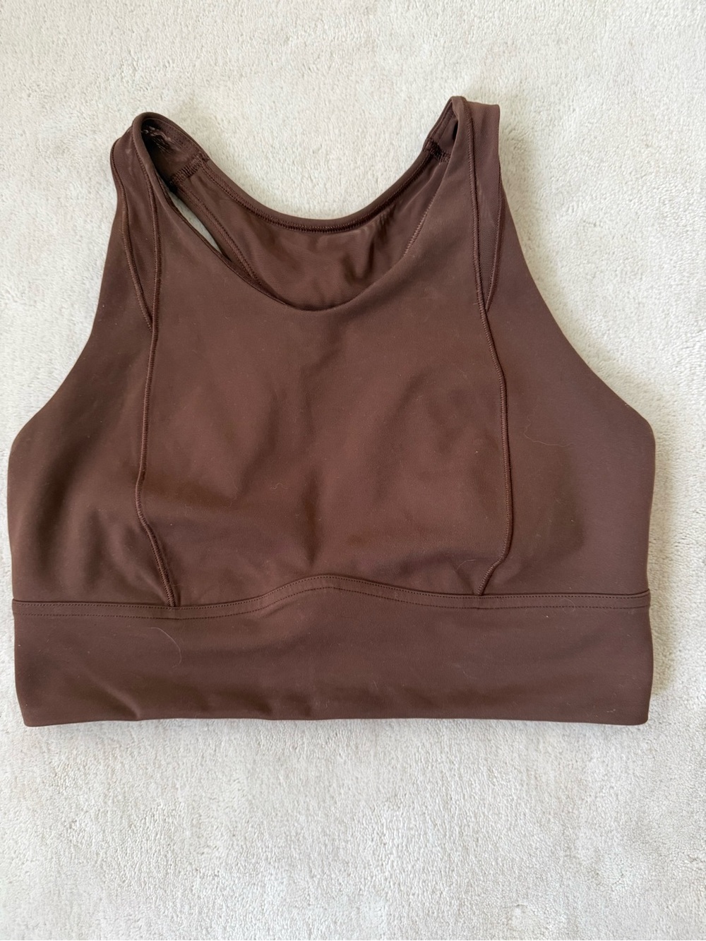 lululemon athletica High-Neck Brown Crop Sports Bra